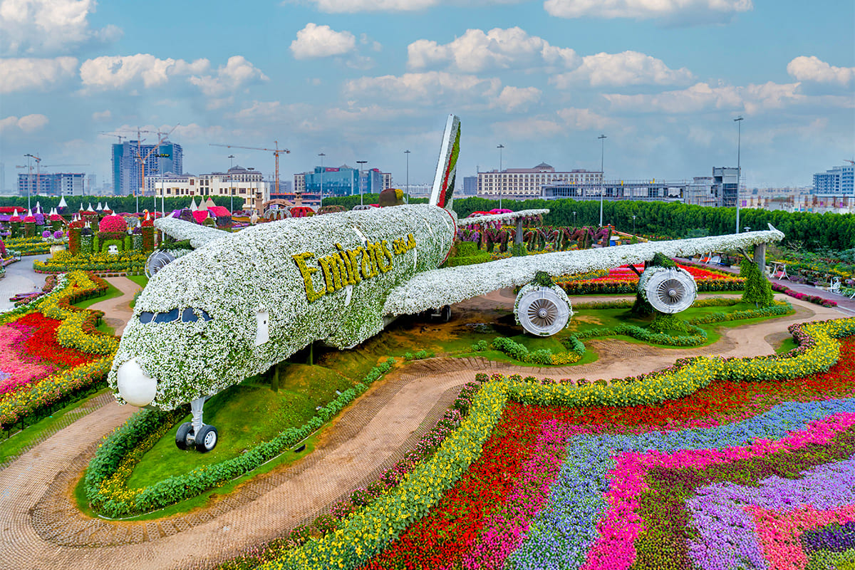 Emirates A380 Floral Sculpture