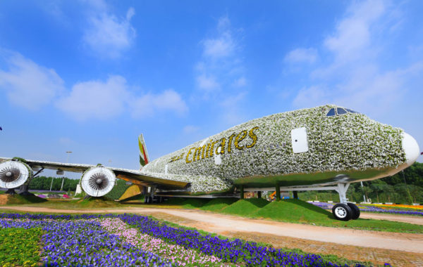 The Emirates A380 Blossoms at Dubai Miracle Garden